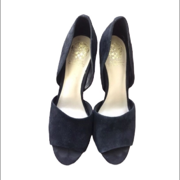 Vince Camuto Kramell Suede Peep-Toe Stiletto Heels - Picture 7 of 9